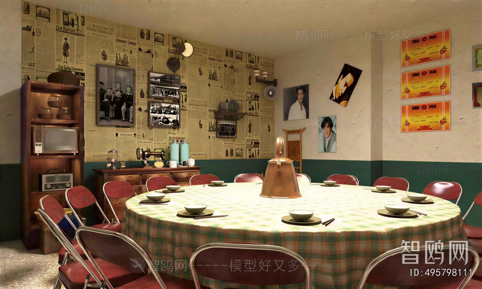 Retro Style Restaurant Box