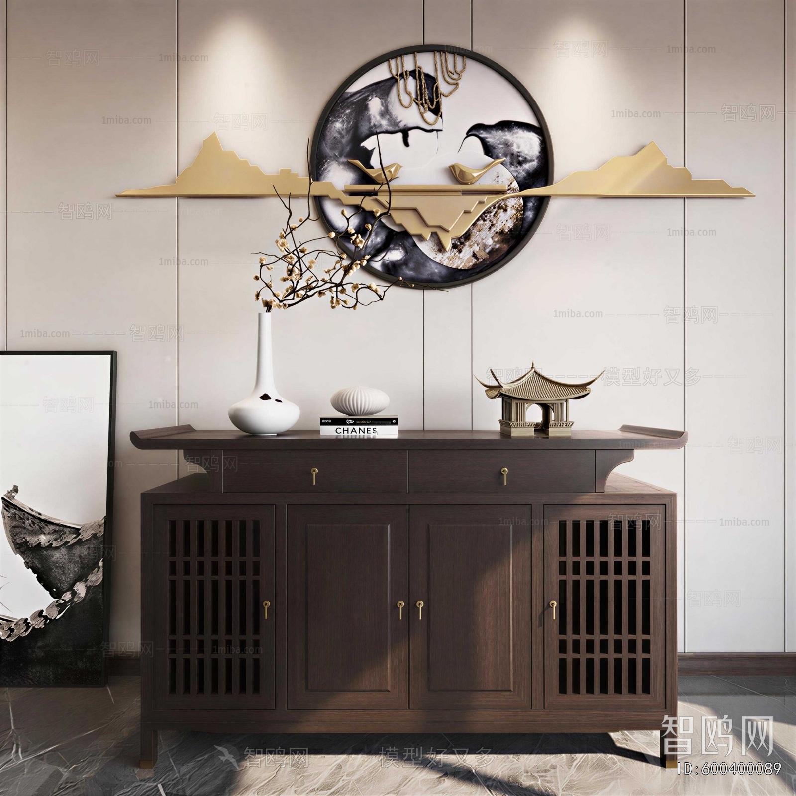 New Chinese Style Side Cabinet