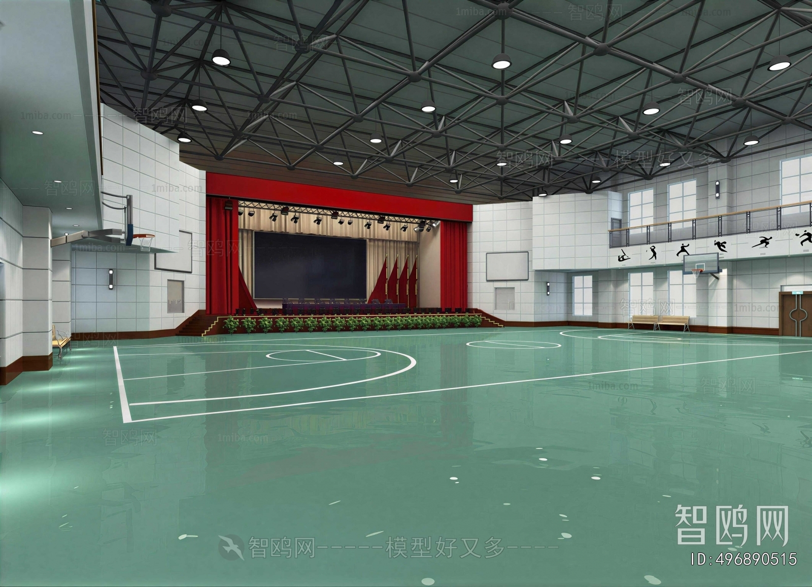Modern Basketball Arena