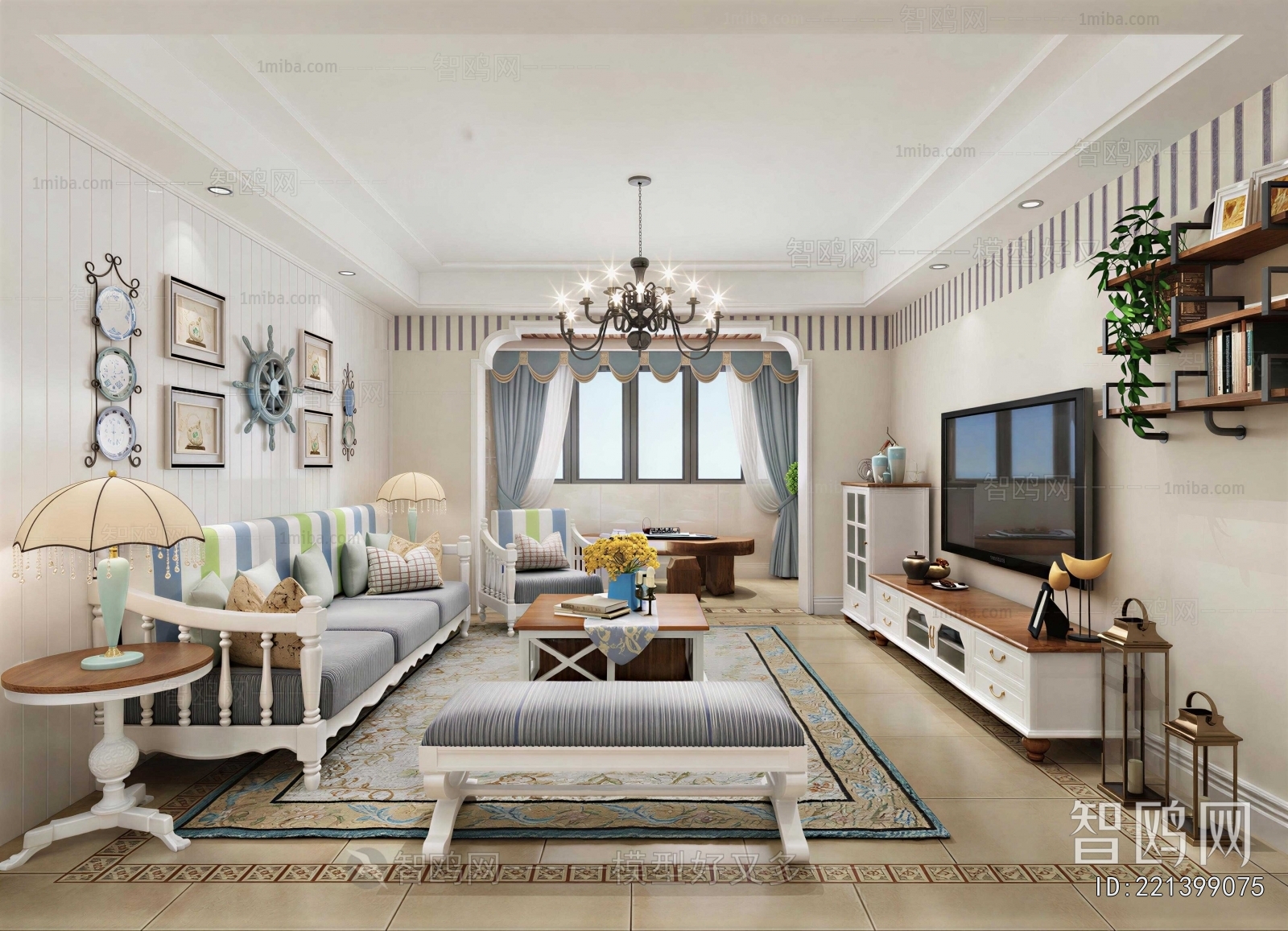 Mediterranean Style A Living Room