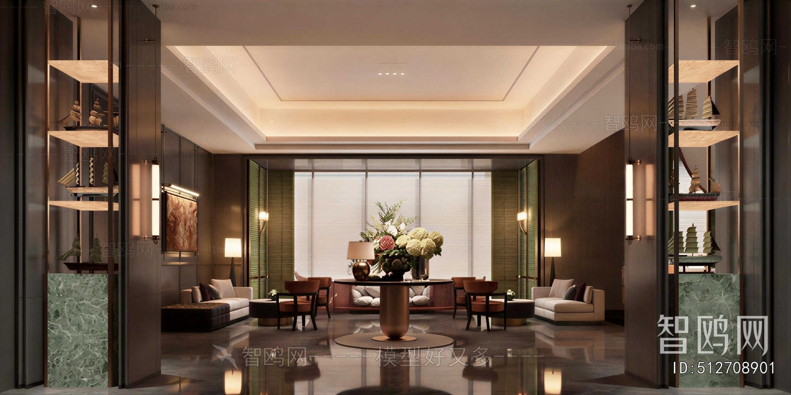 New Chinese Style Lobby Hall