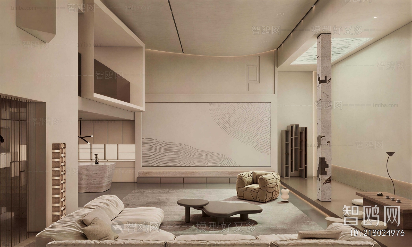 Wabi-sabi Style A Living Room