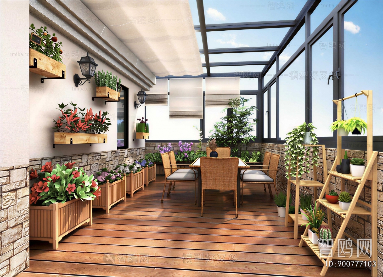 Nordic Style Glass Sun Room