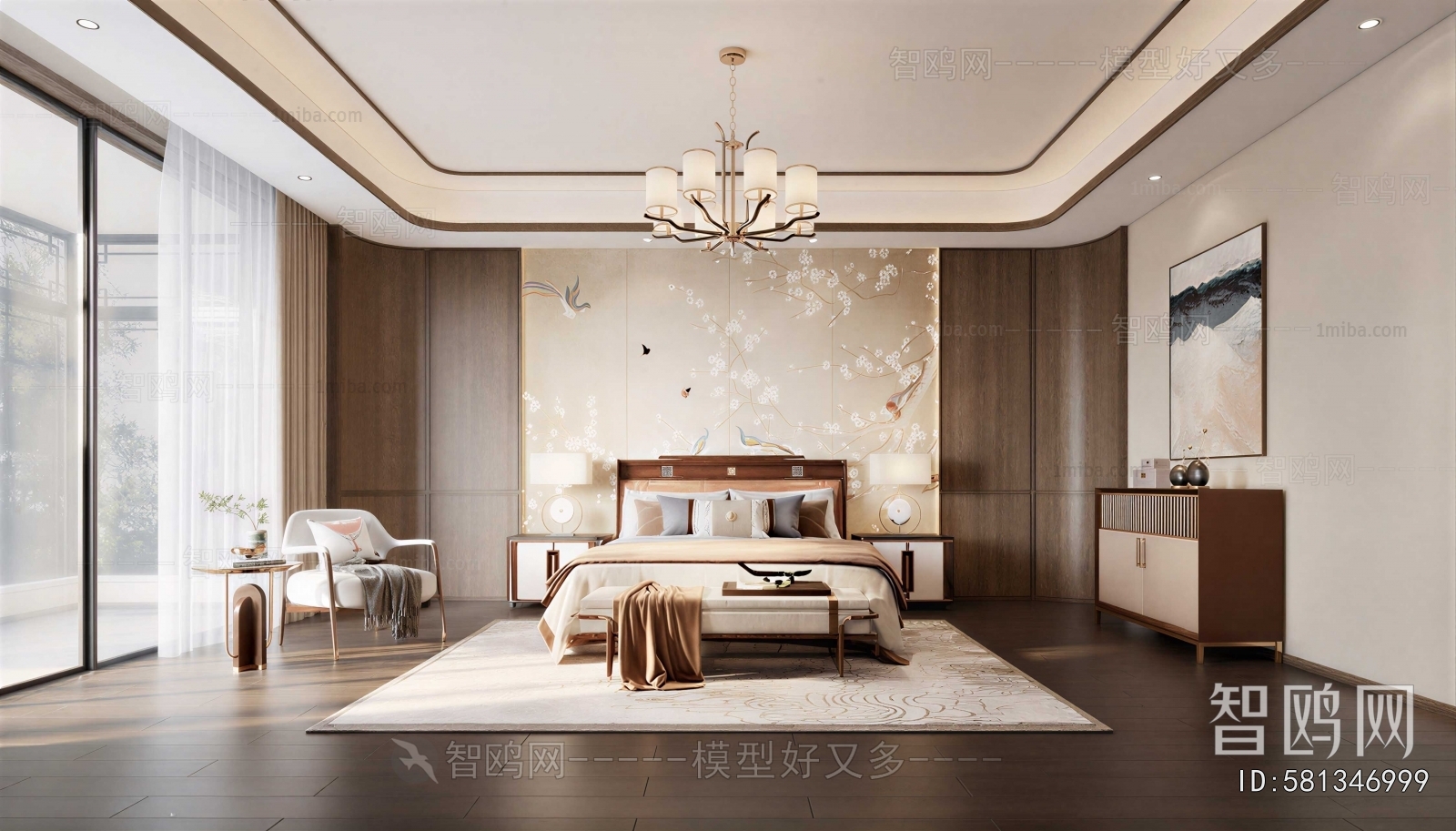 New Chinese Style Bedroom