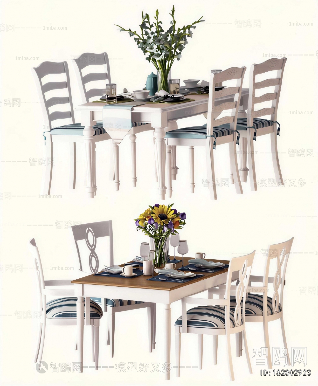 Mediterranean Style Dining Table And Chairs