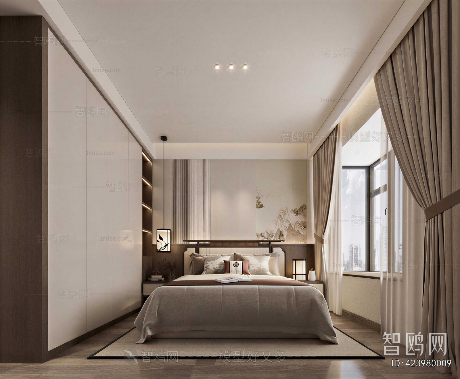 New Chinese Style Bedroom