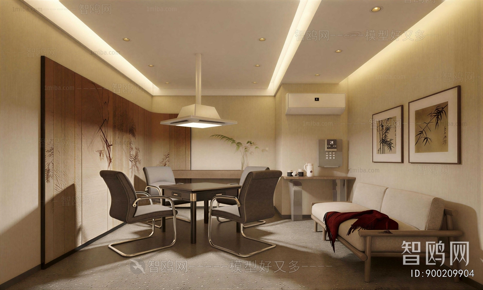 New Chinese Style Chess And Card Room