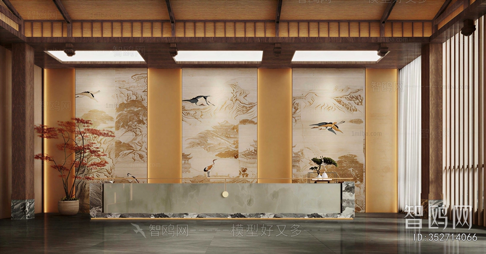 New Chinese Style Lobby Hall