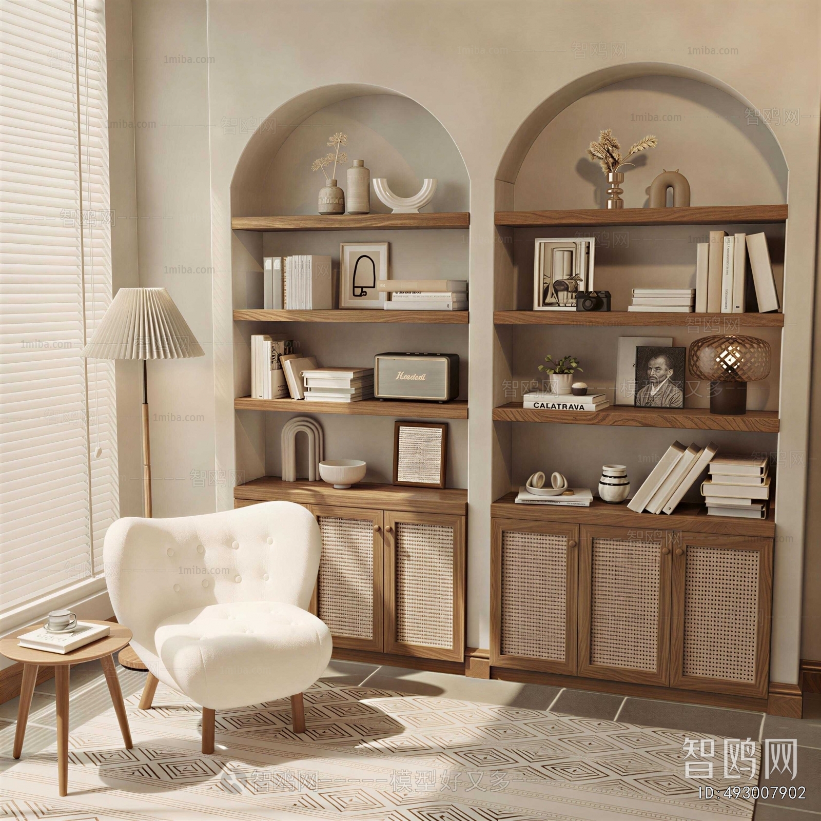 Wabi-sabi Style Bookcase