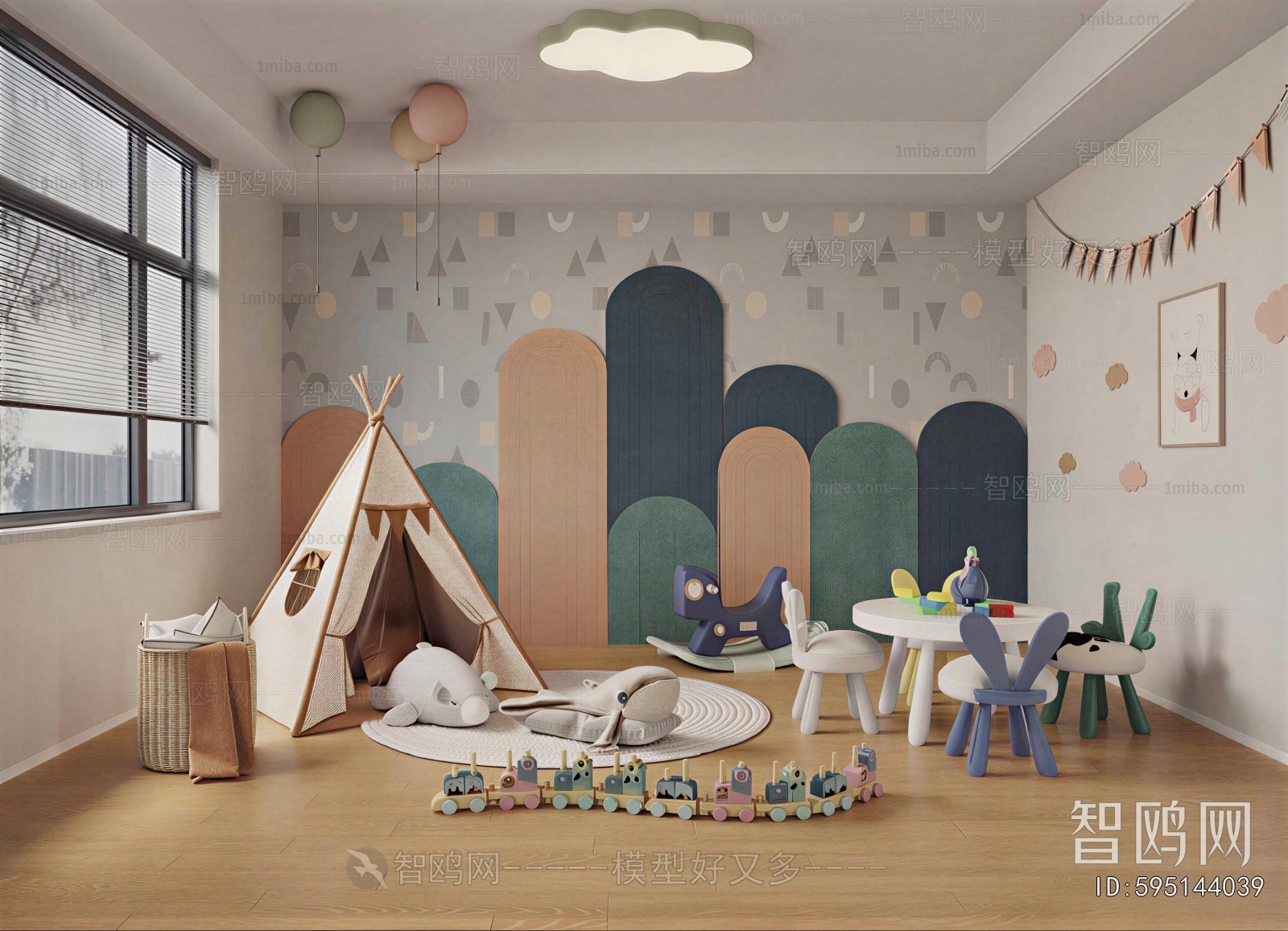 Modern Children's Room Activity Room