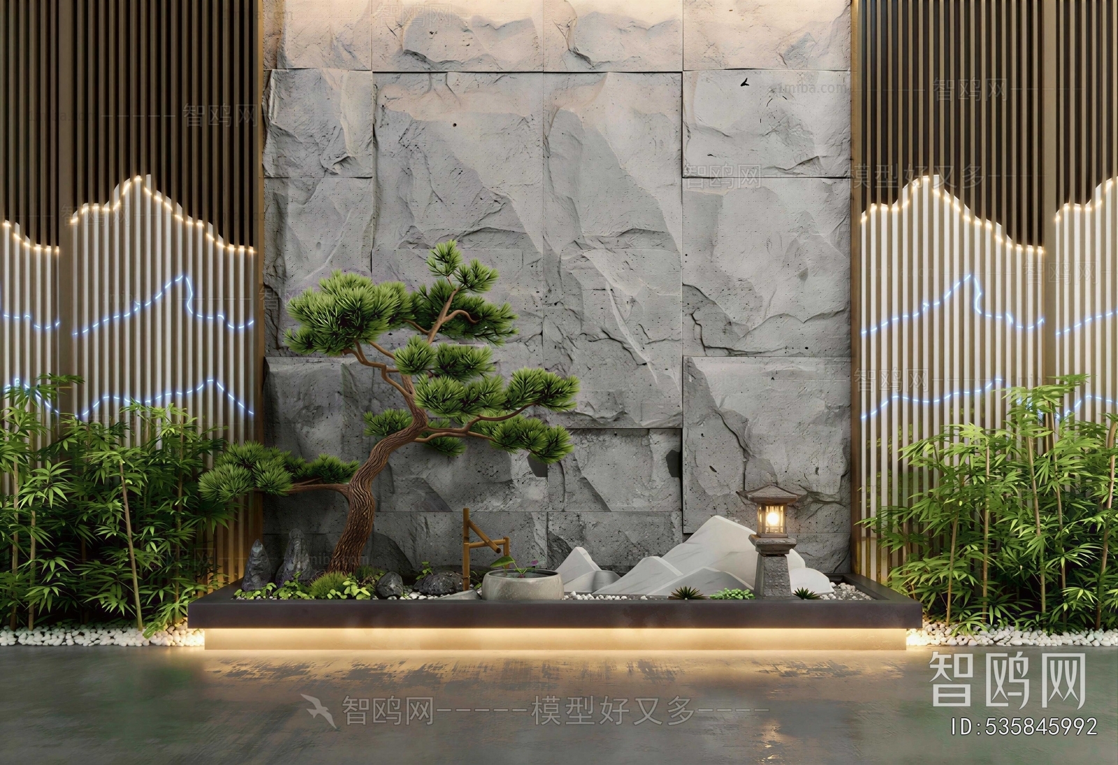 New Chinese Style Plant Landscaping