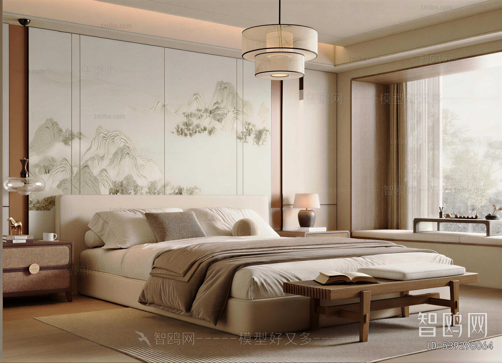 New Chinese Style Bedroom