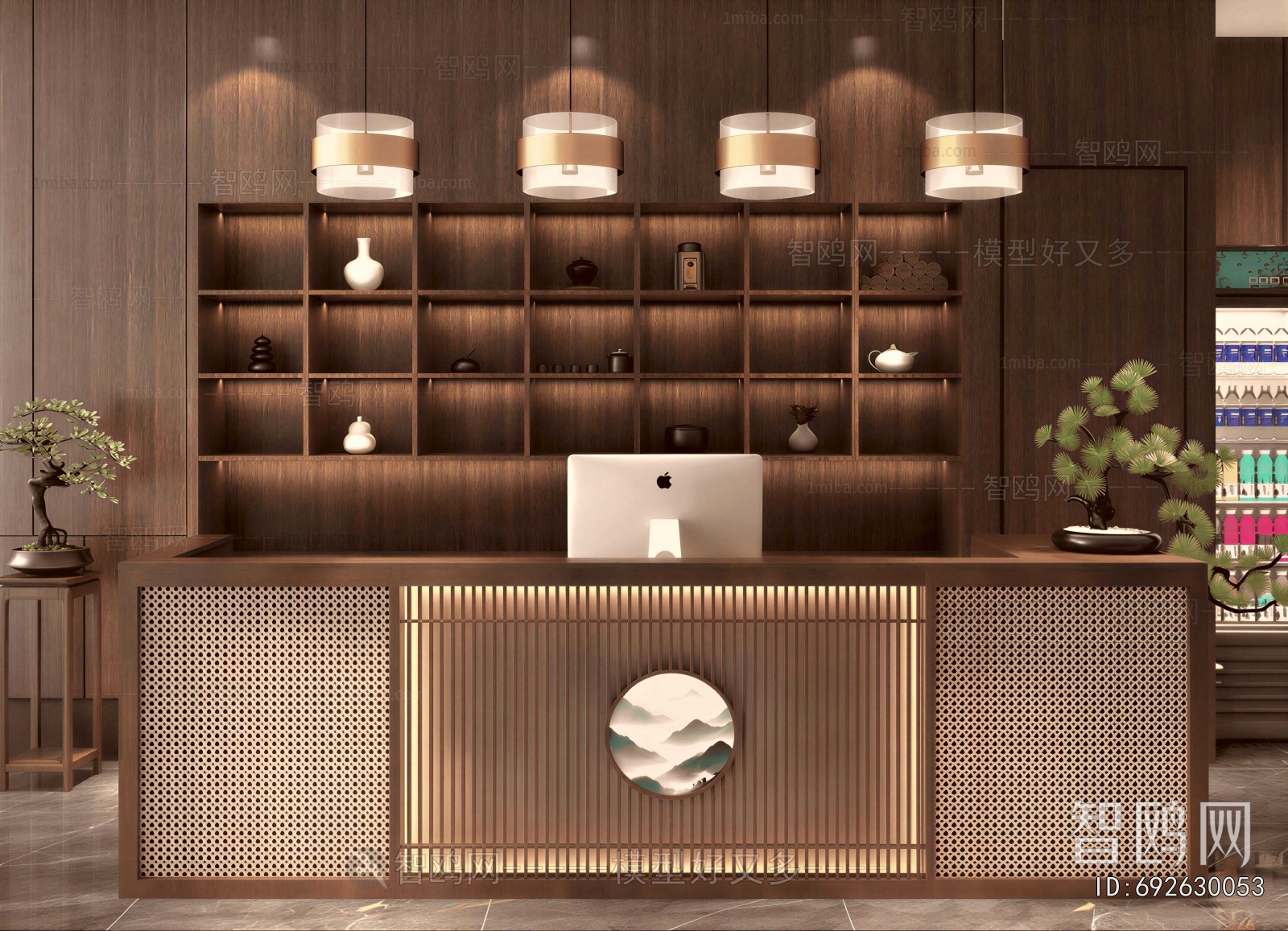 New Chinese Style Reception Desk