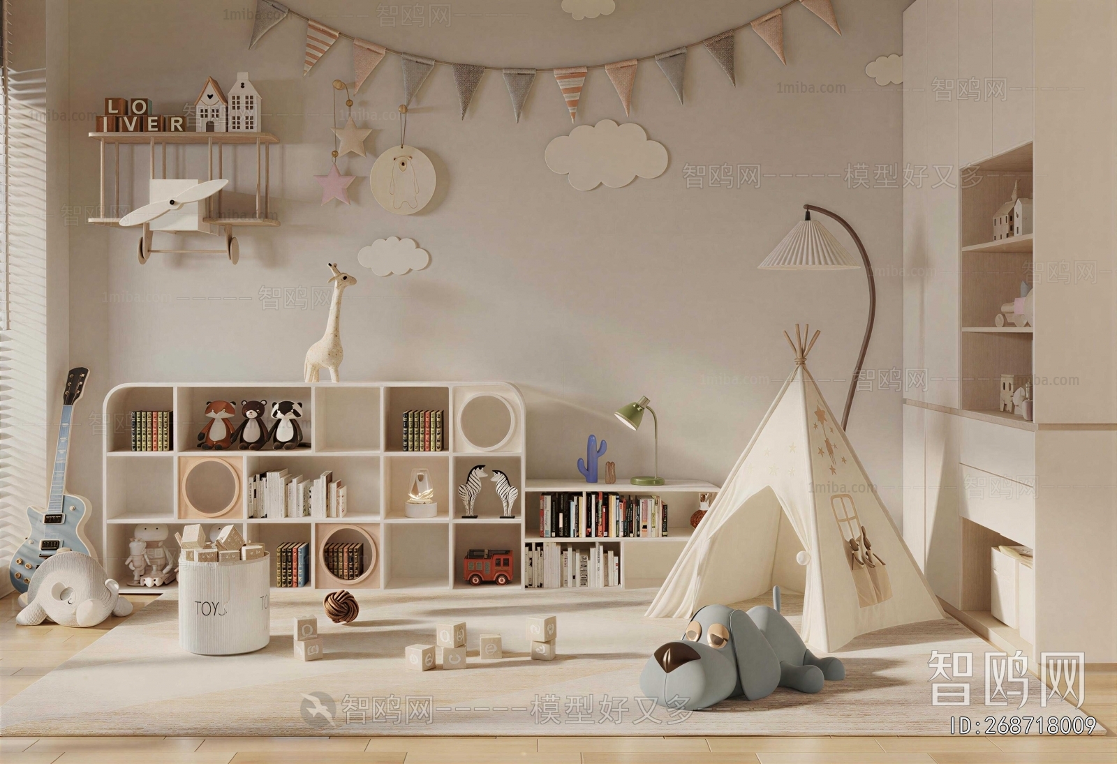 Modern Children's Room Activity Room