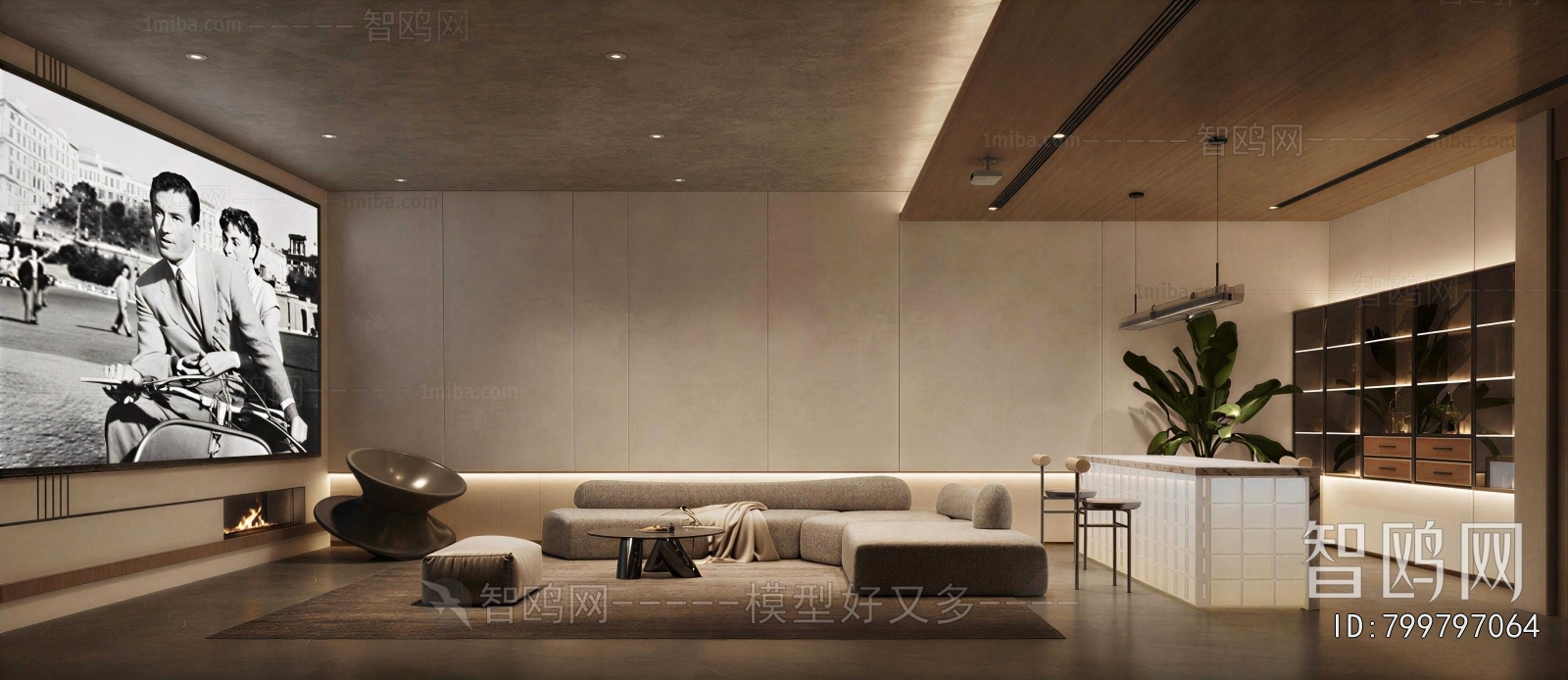 Wabi-sabi Style A Living Room