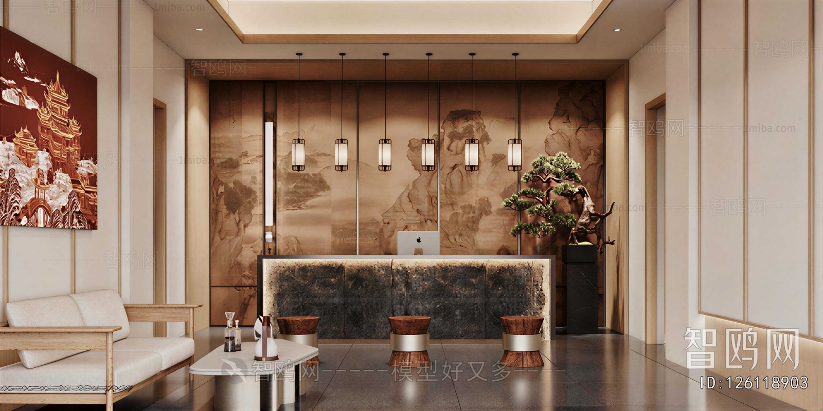 New Chinese Style Lobby Hall