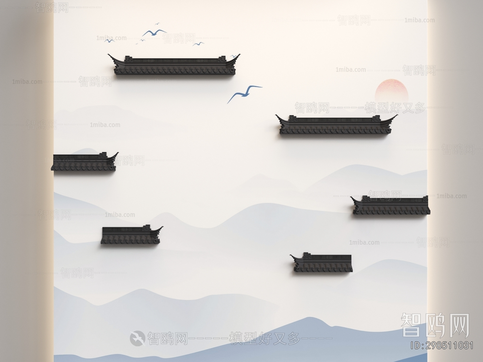 New Chinese Style TV Wall