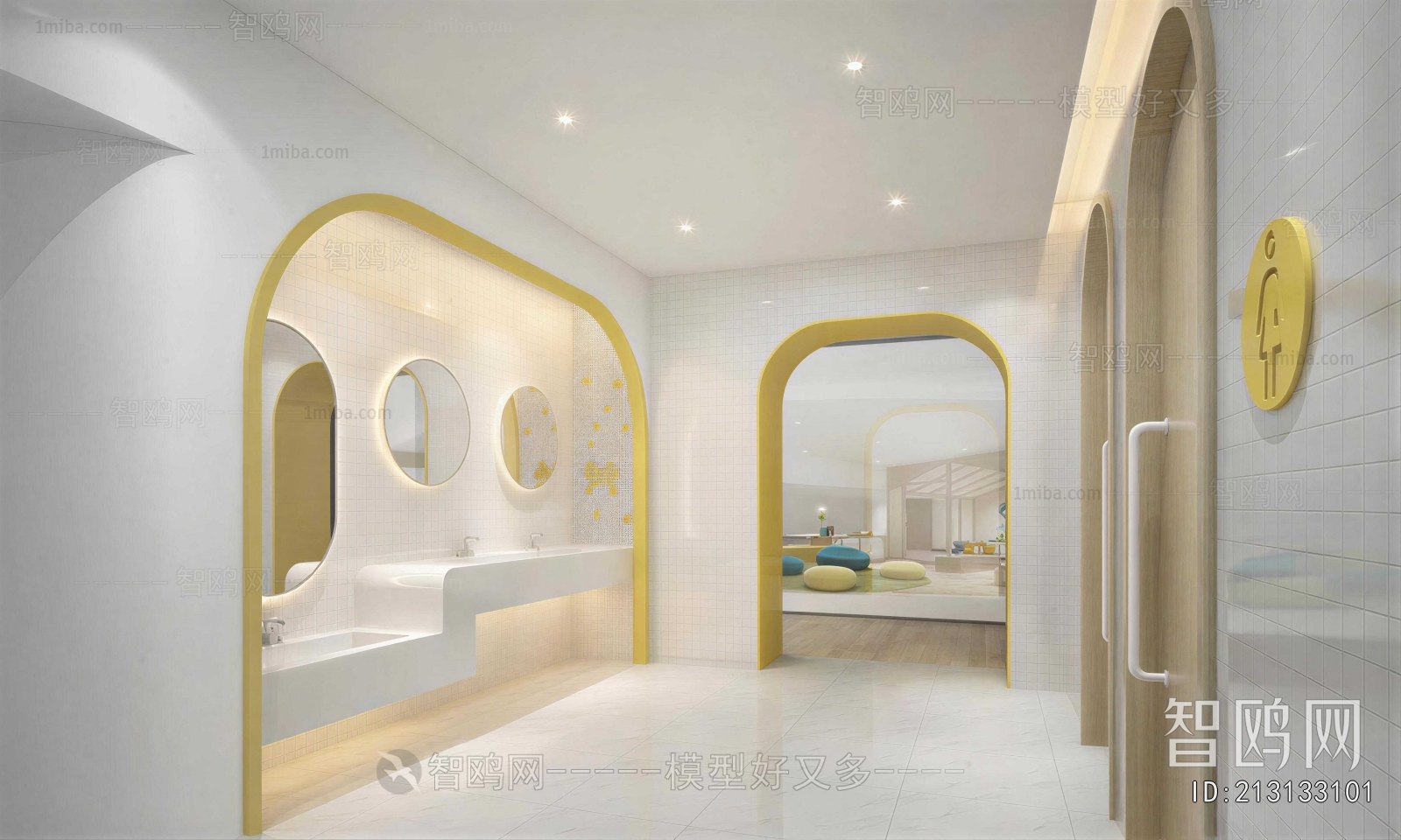 Modern Children's Restroom