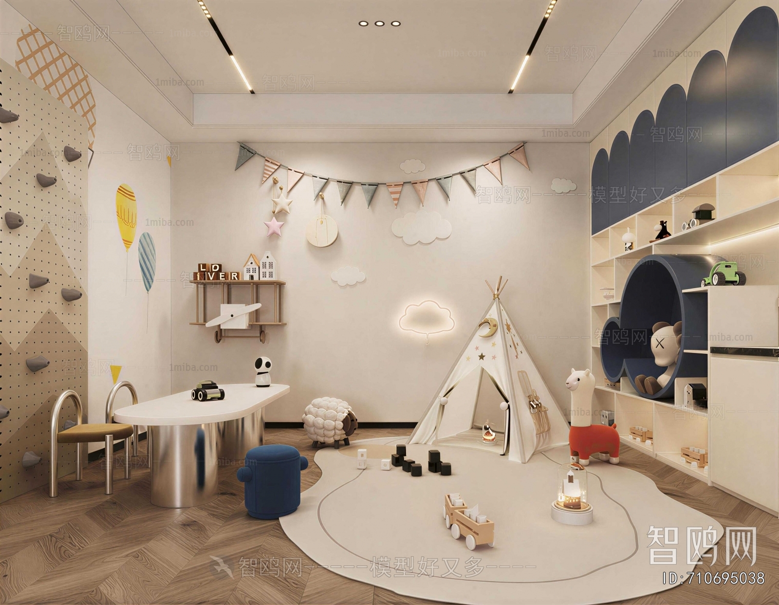 Modern Children's Room Activity Room