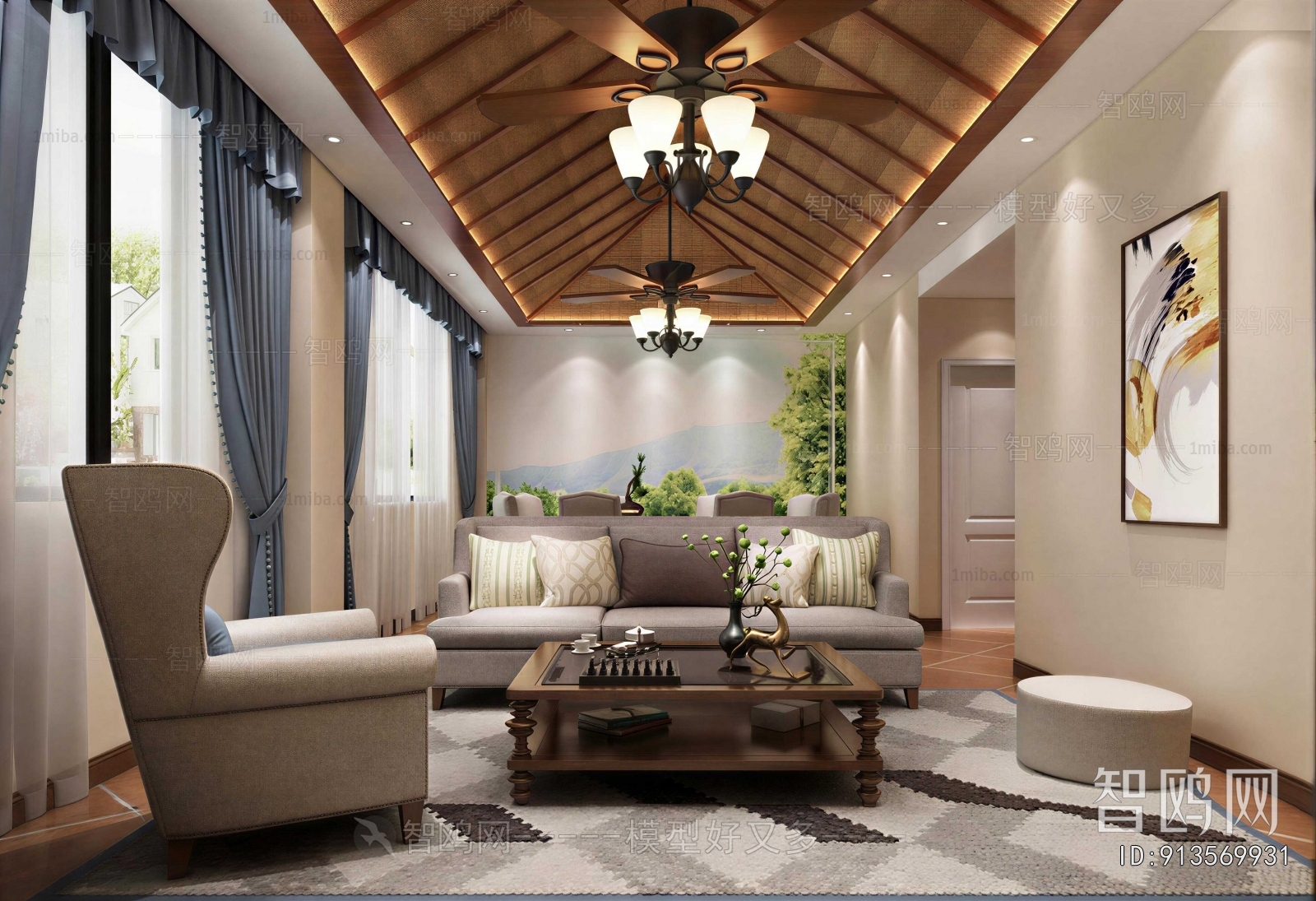 American Style A Living Room