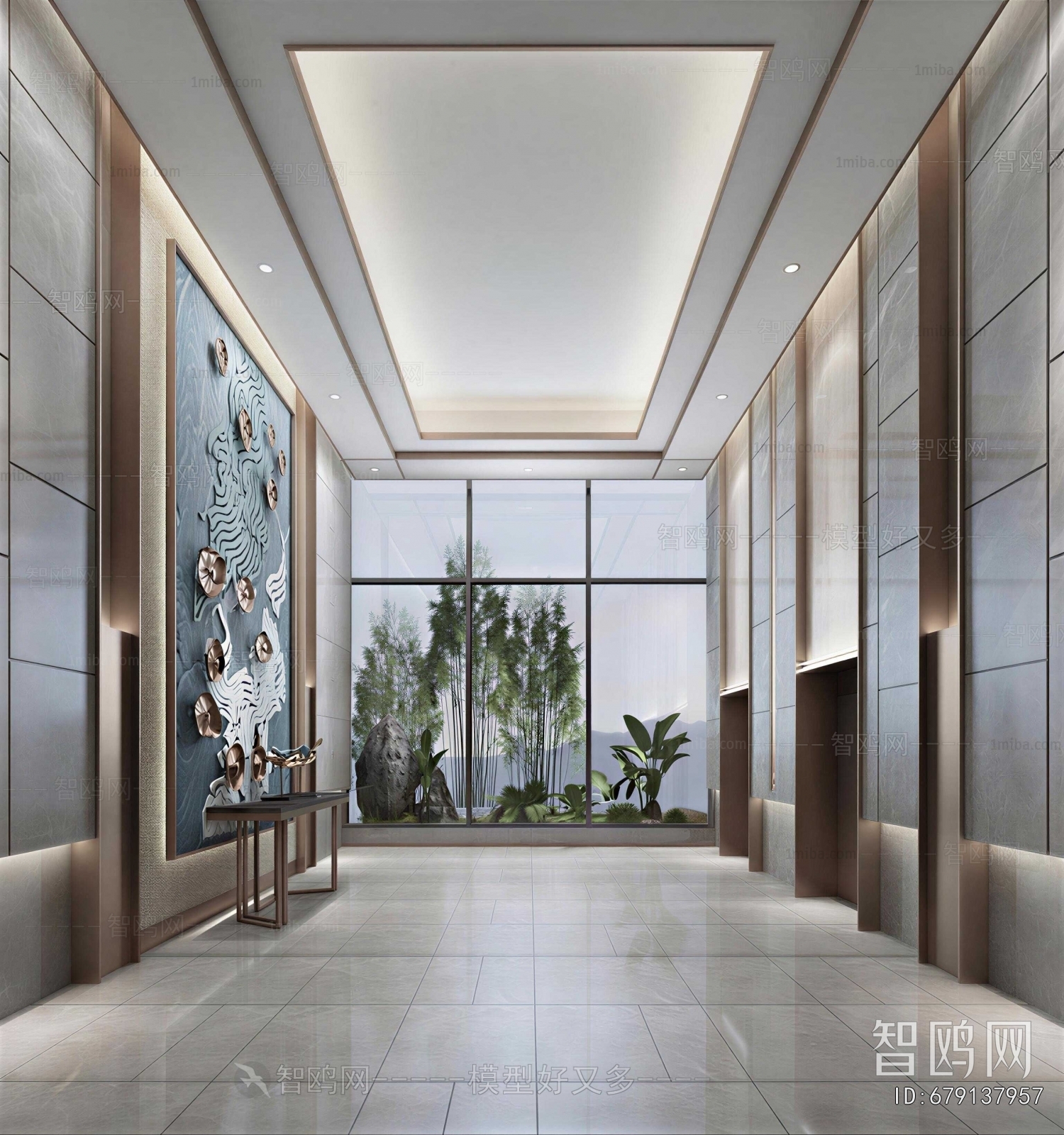 Modern Office Elevator Hall