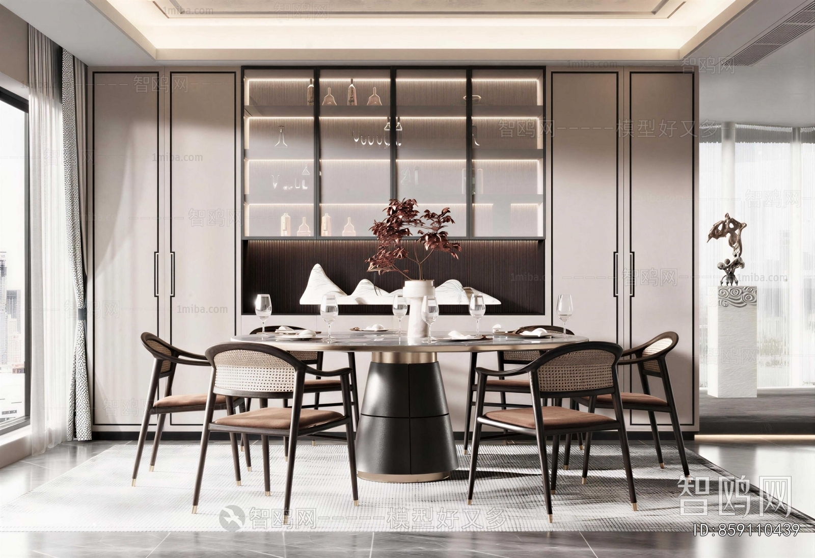 New Chinese Style Dining Room