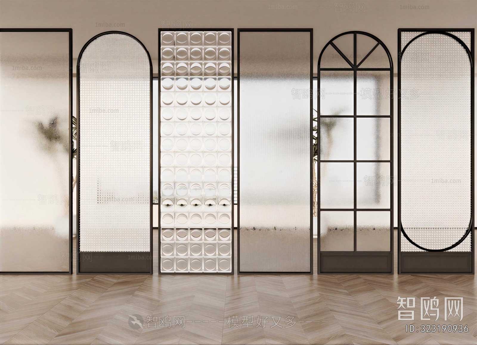 French Style Glass Screen Partition