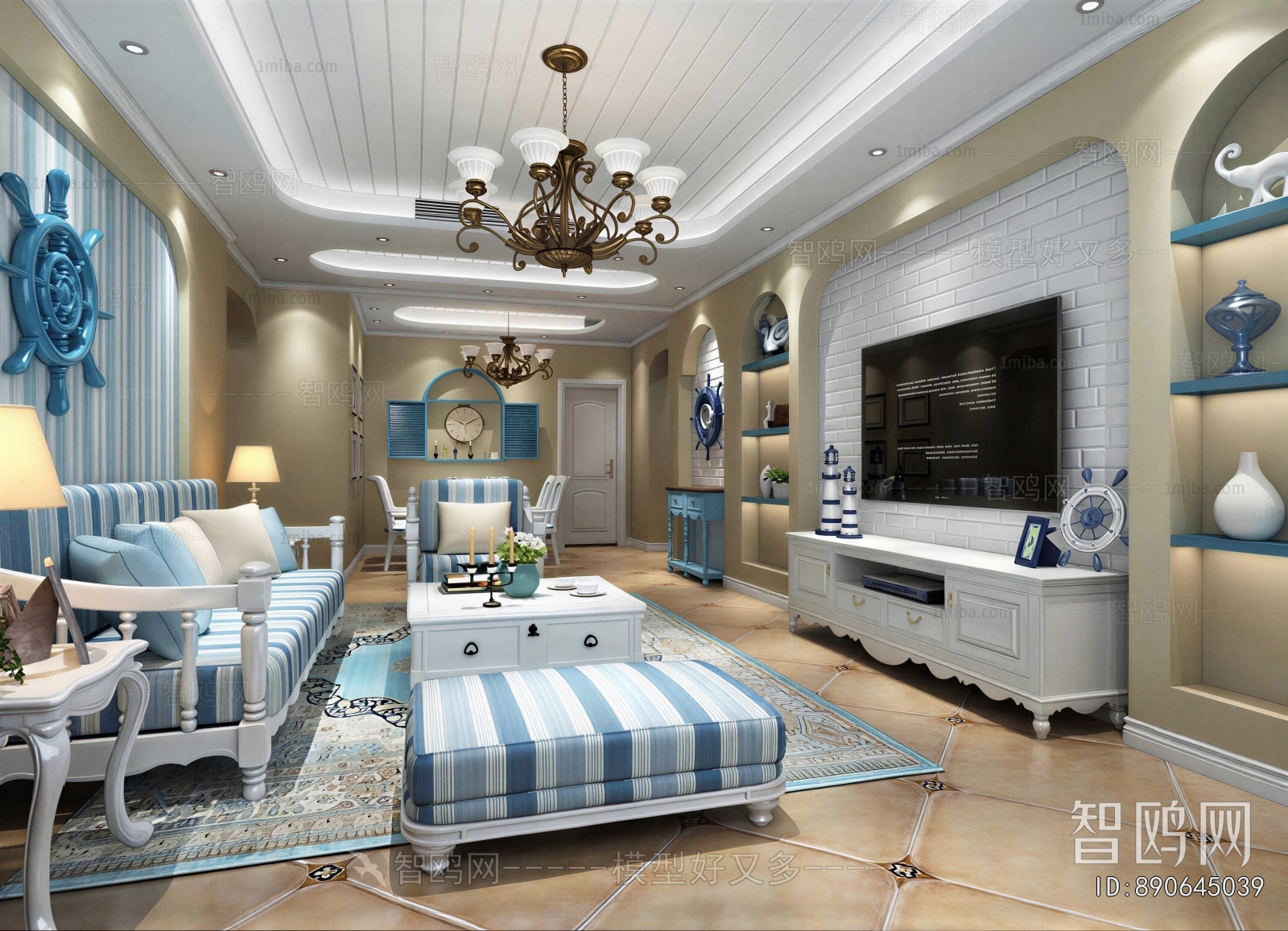 Mediterranean Style A Living Room