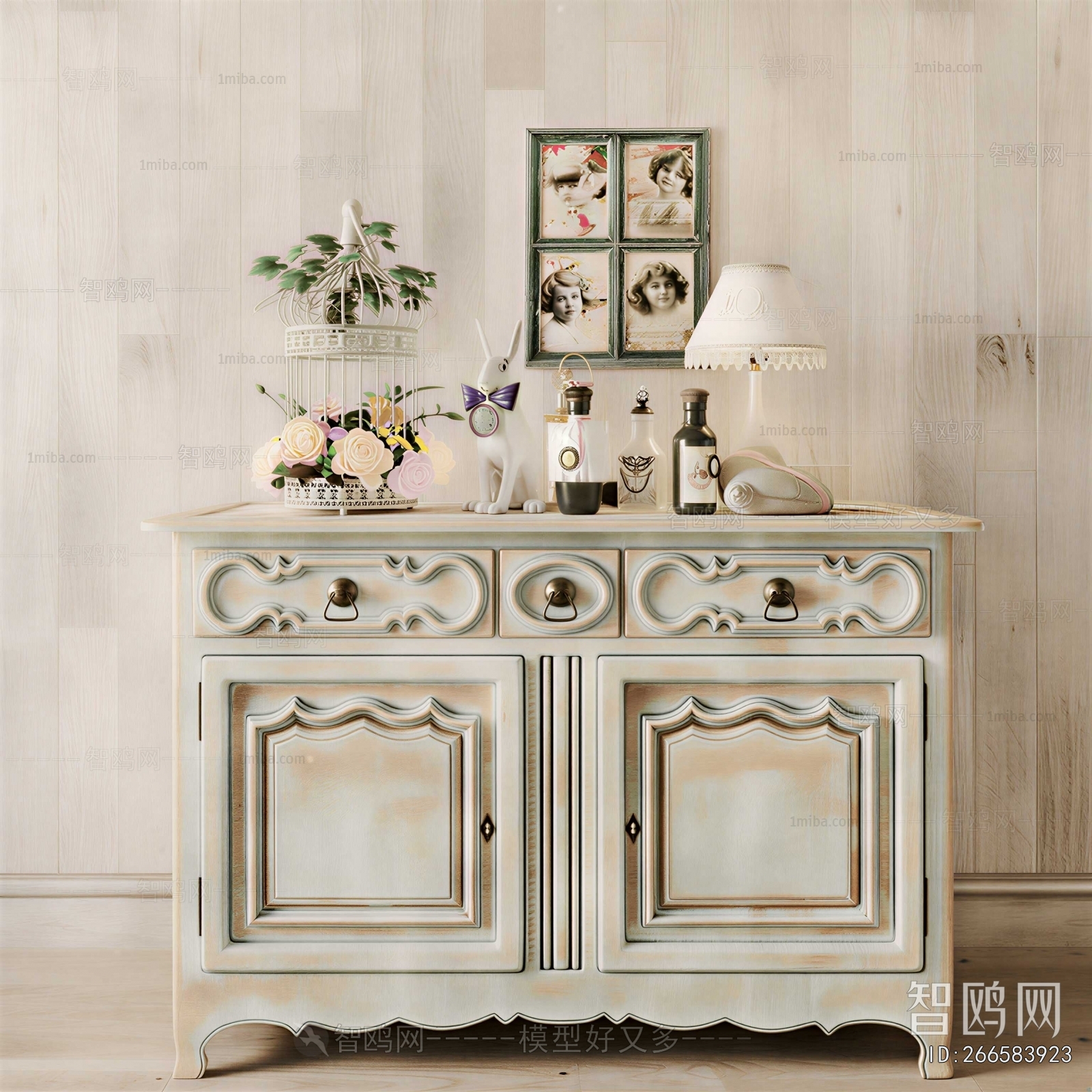 French Style Side Cabinet