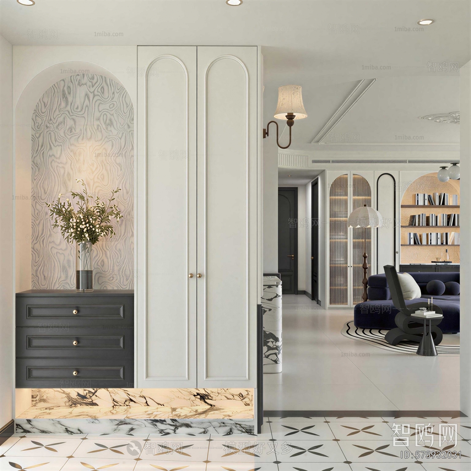 French Style Hallway