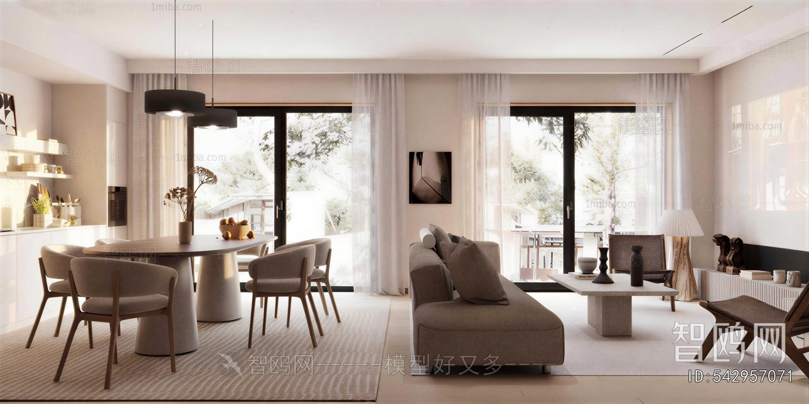 Wabi-sabi Style A Living Room