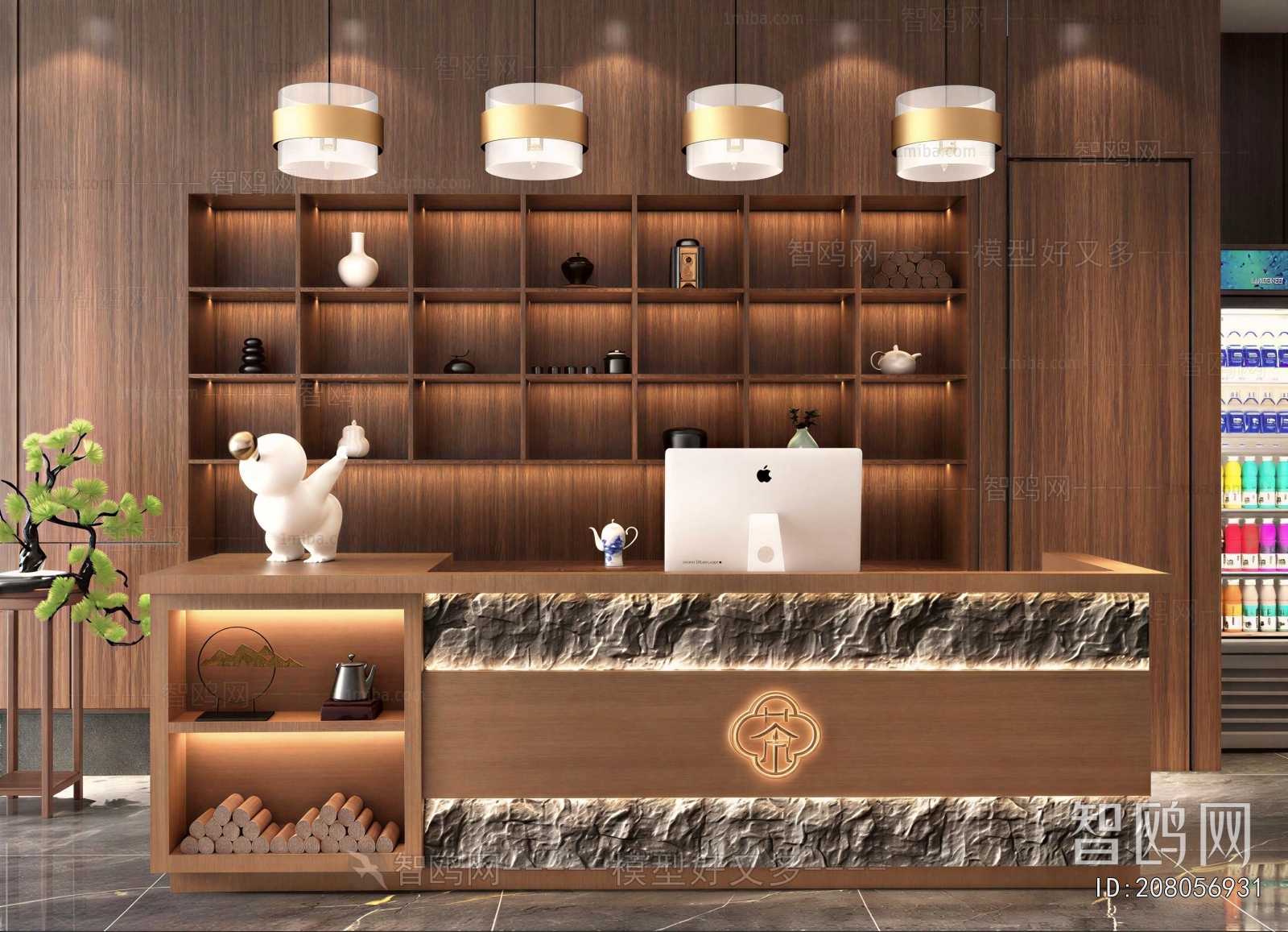 New Chinese Style Reception Desk