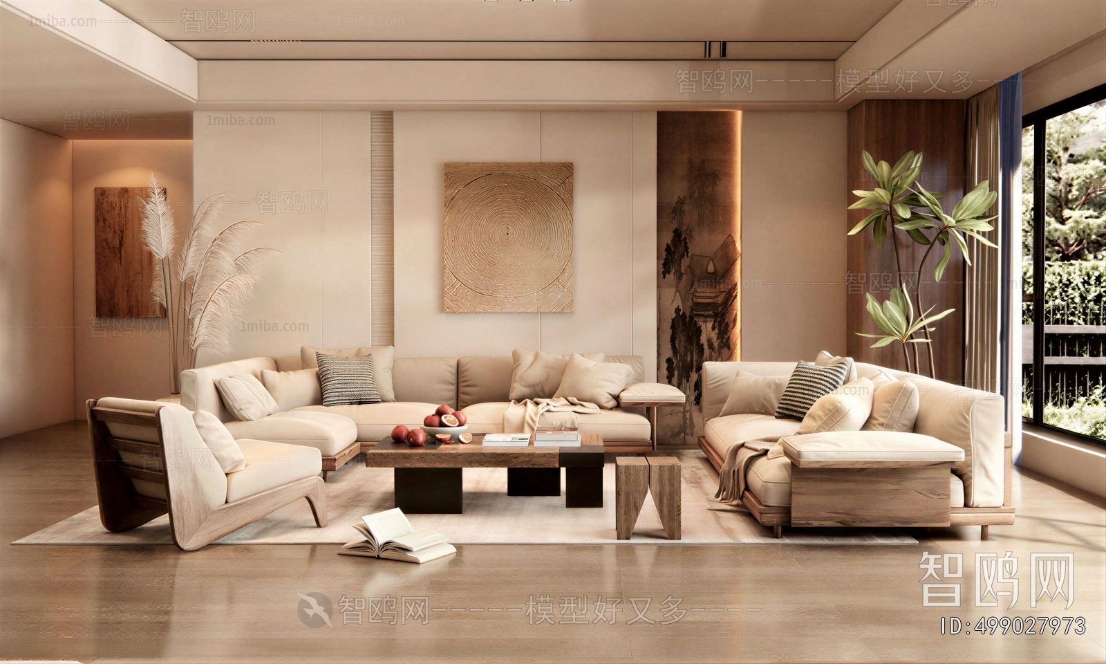 Wabi-sabi Style A Living Room