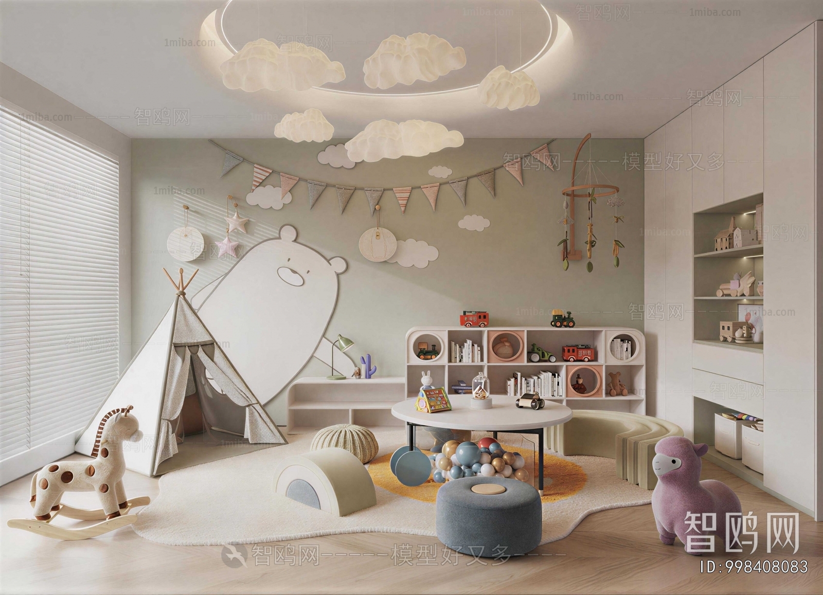 Modern Children's Room Activity Room