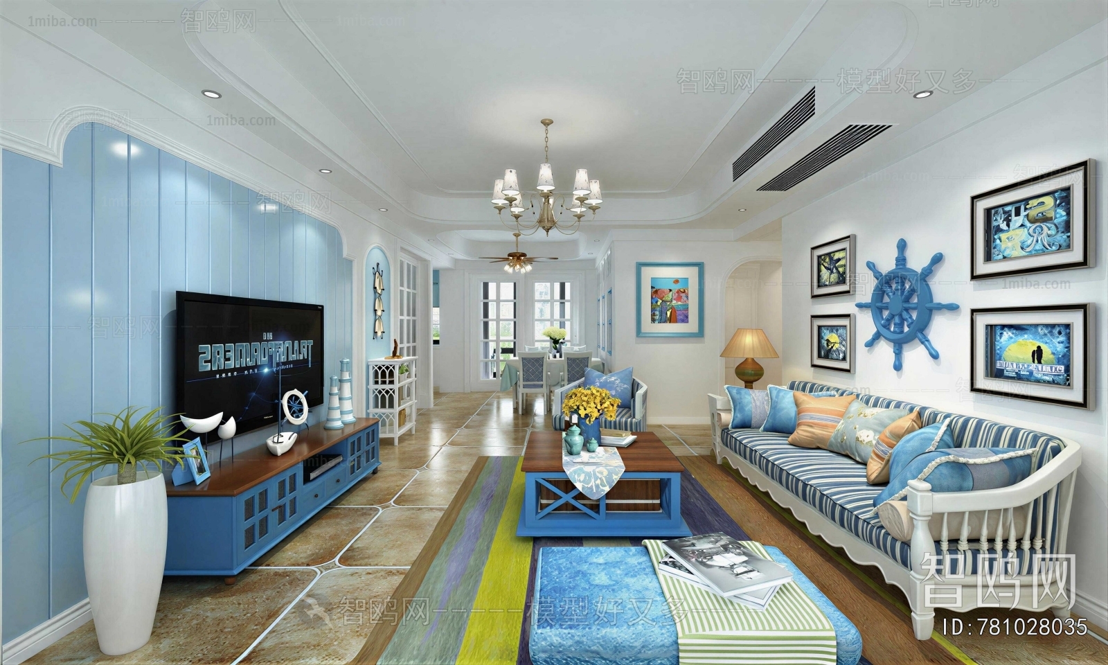 Mediterranean Style A Living Room