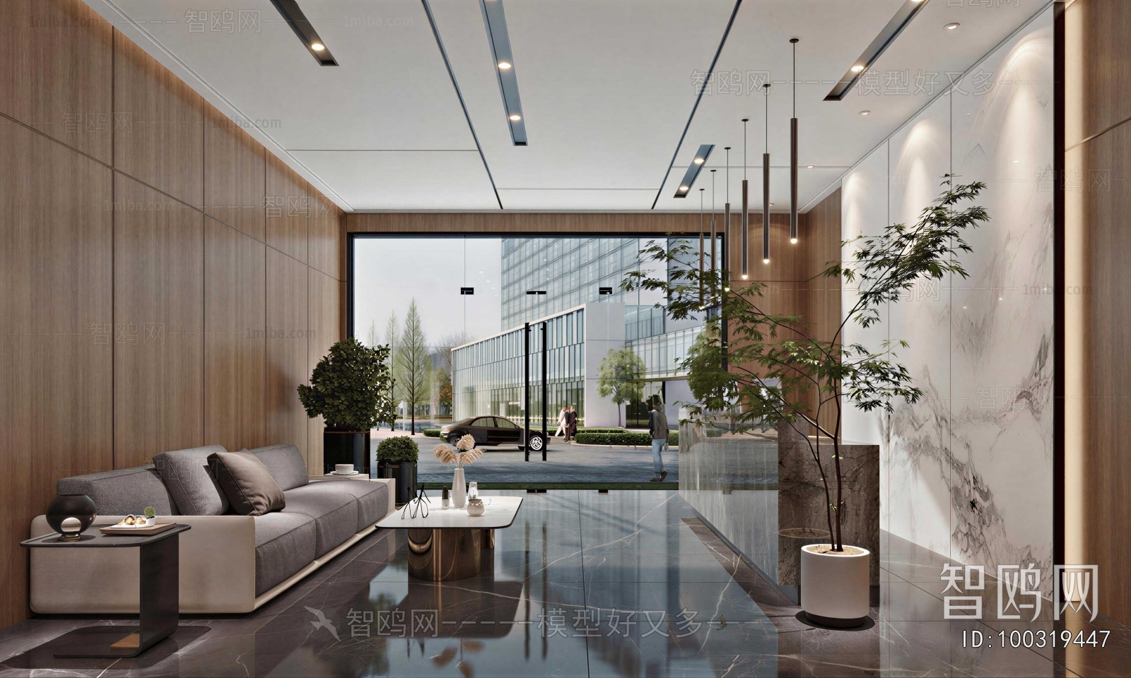 Modern Office Reception Desk