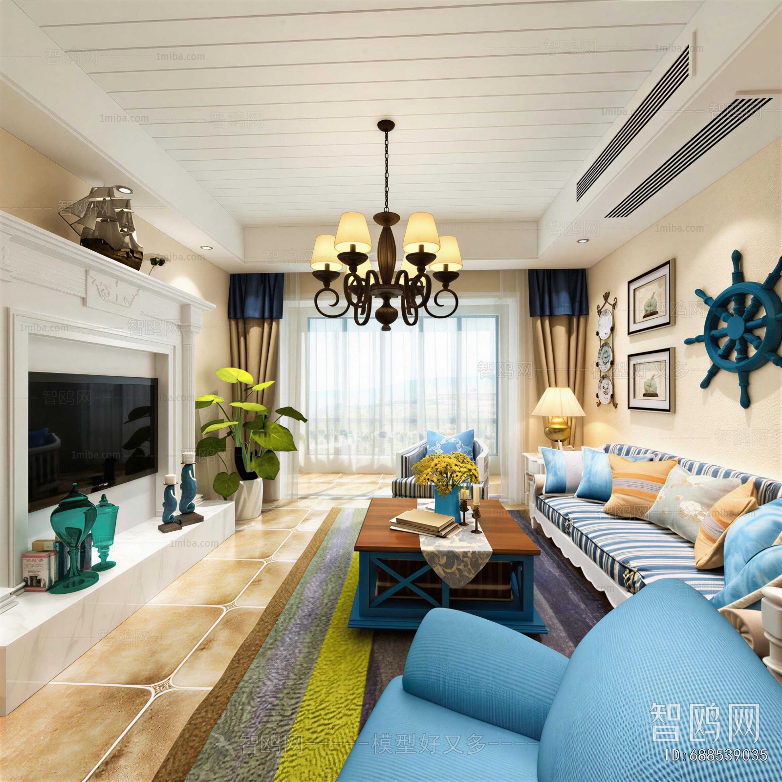 Mediterranean Style A Living Room
