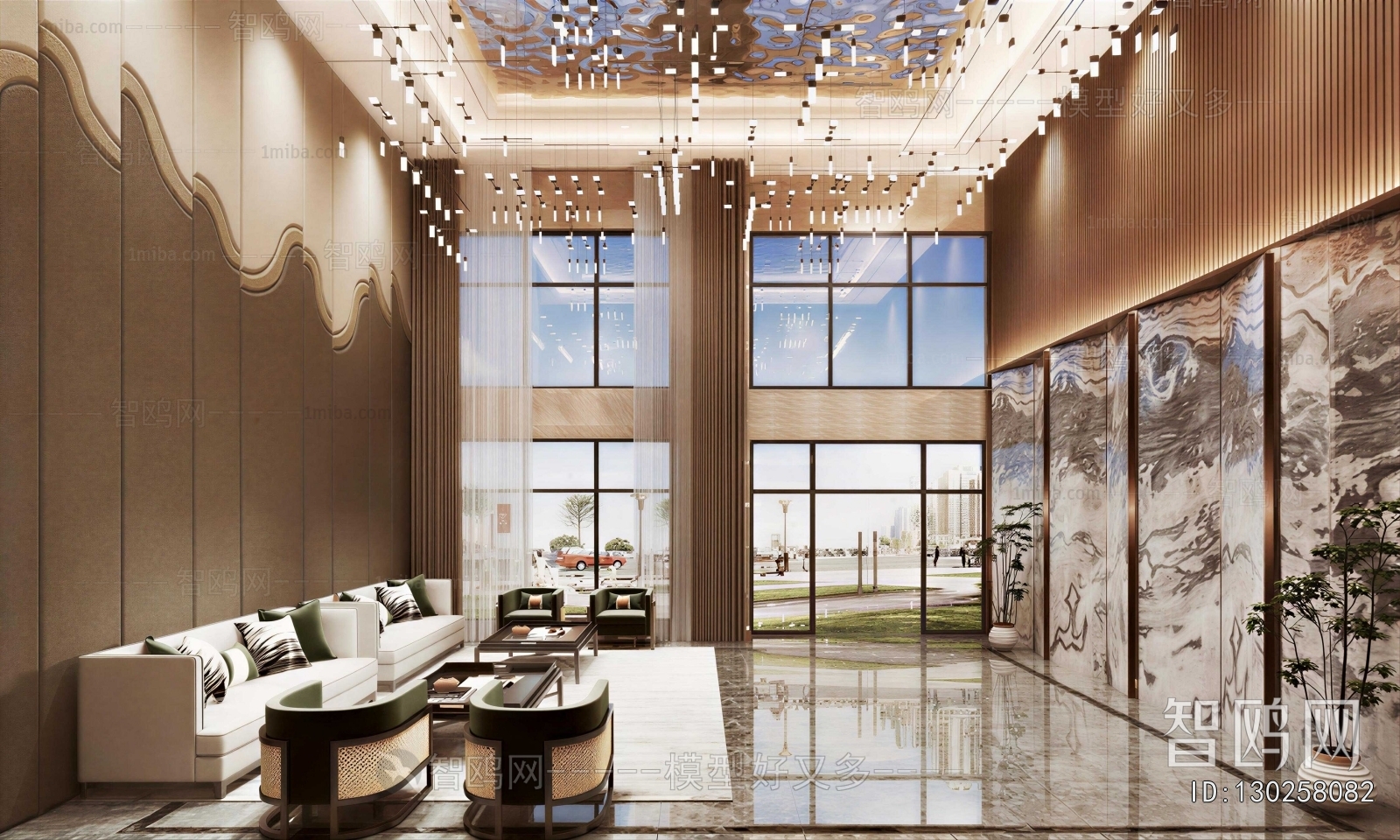 New Chinese Style Lobby Hall