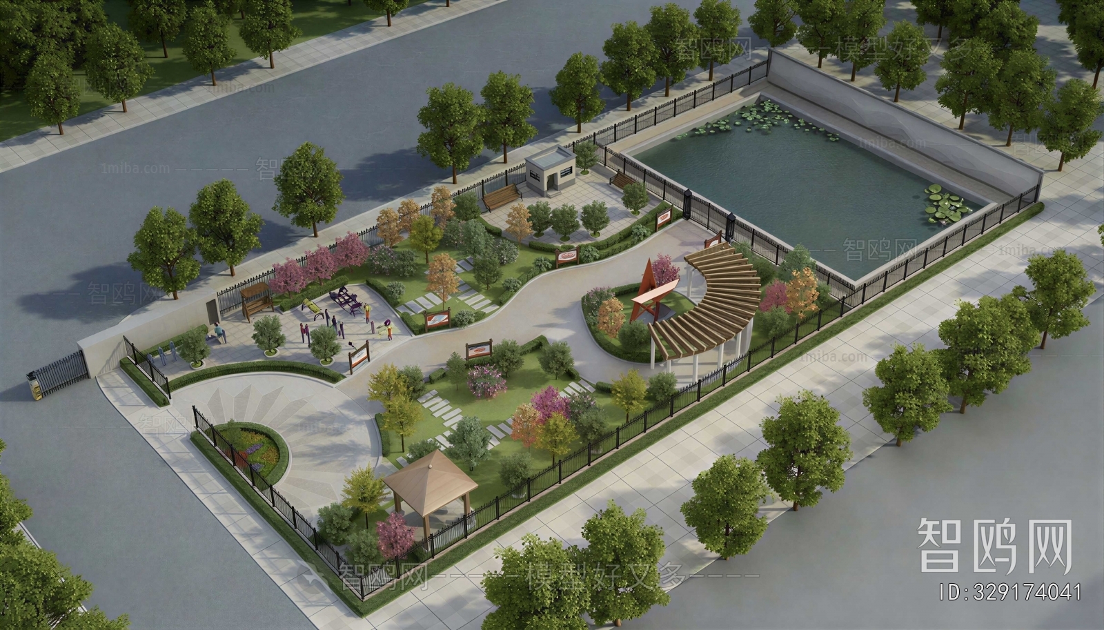 New Chinese Style Park Landscape