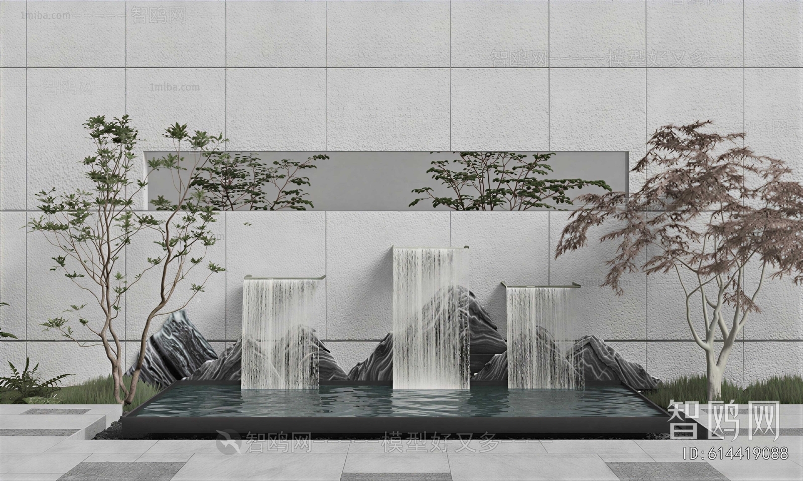 New Chinese Style Rockery Waterscape
