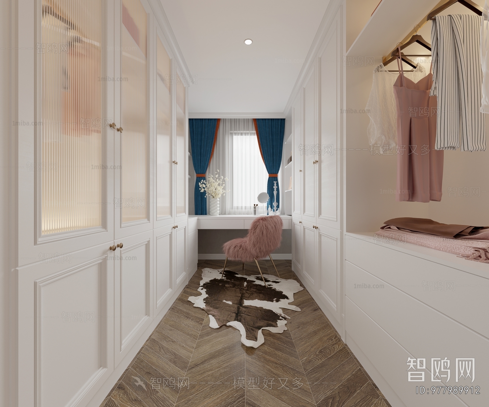 Simple European Style Clothes Storage Area