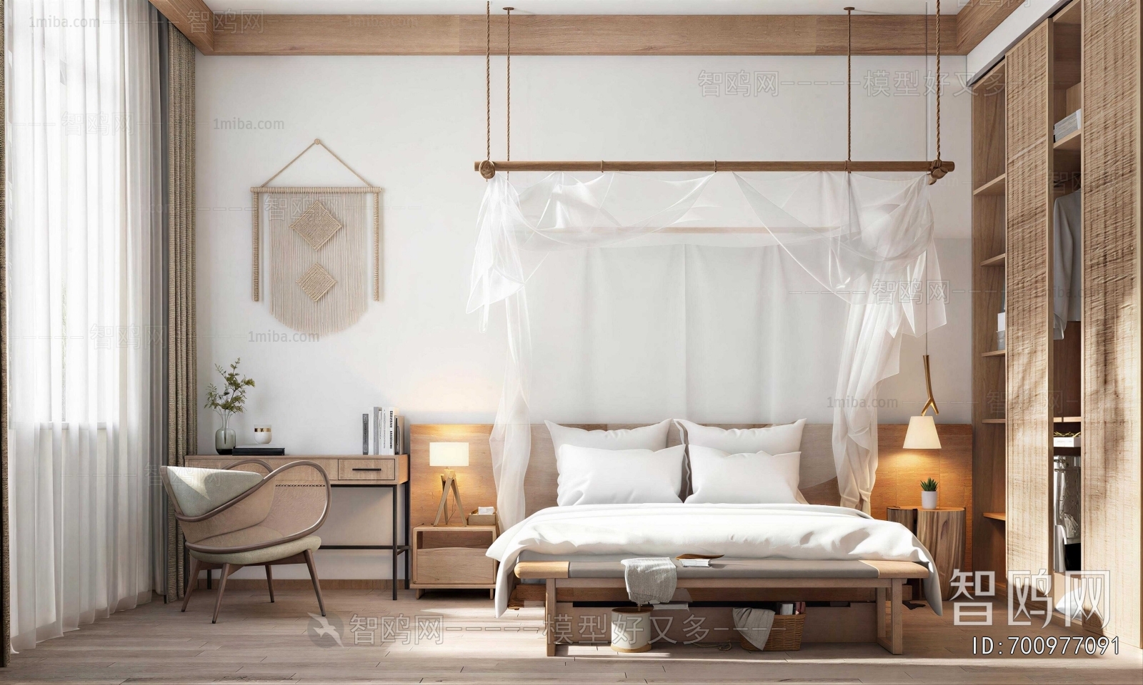 Wabi-sabi Style Bedroom