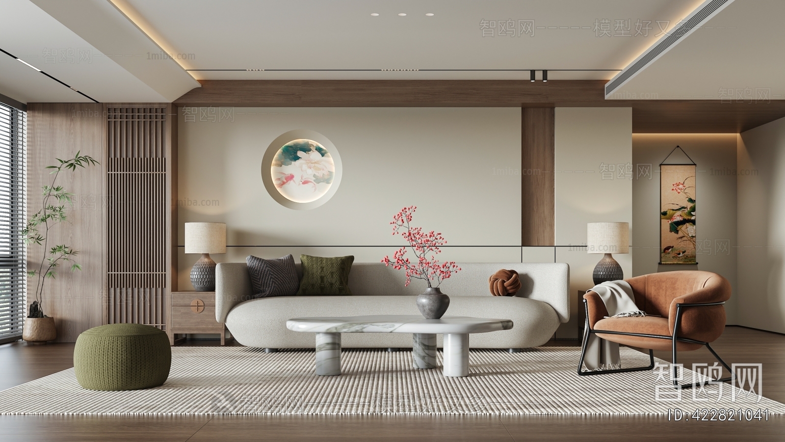 New Chinese Style A Living Room