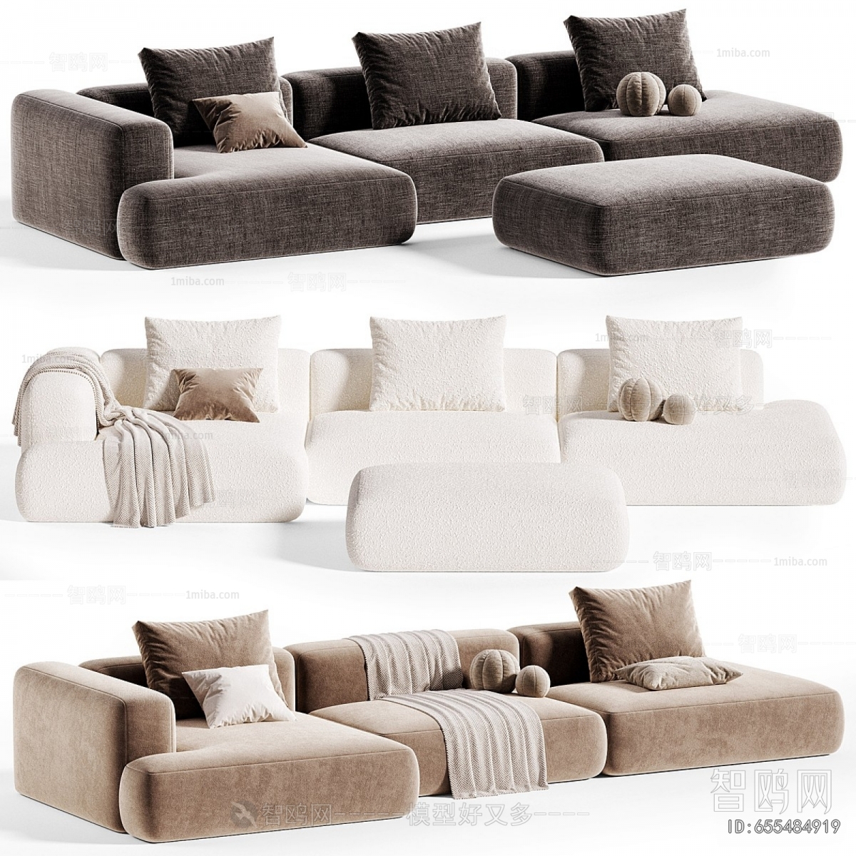 Modern Multi Person Sofa