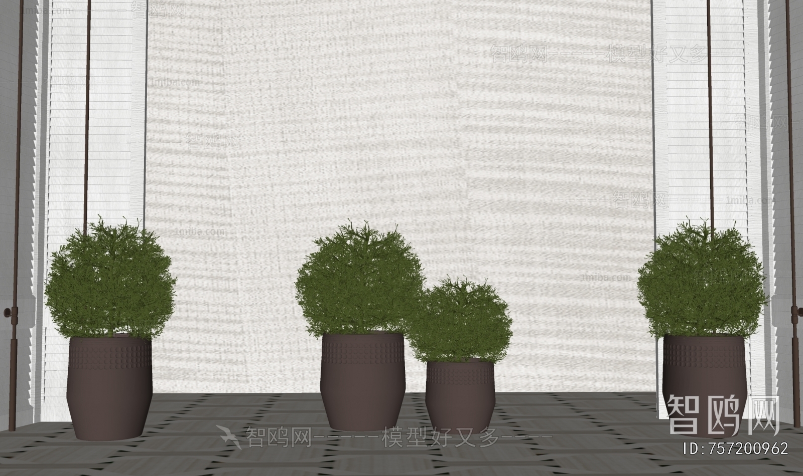 Modern Ground Green Plant Potted Plants
