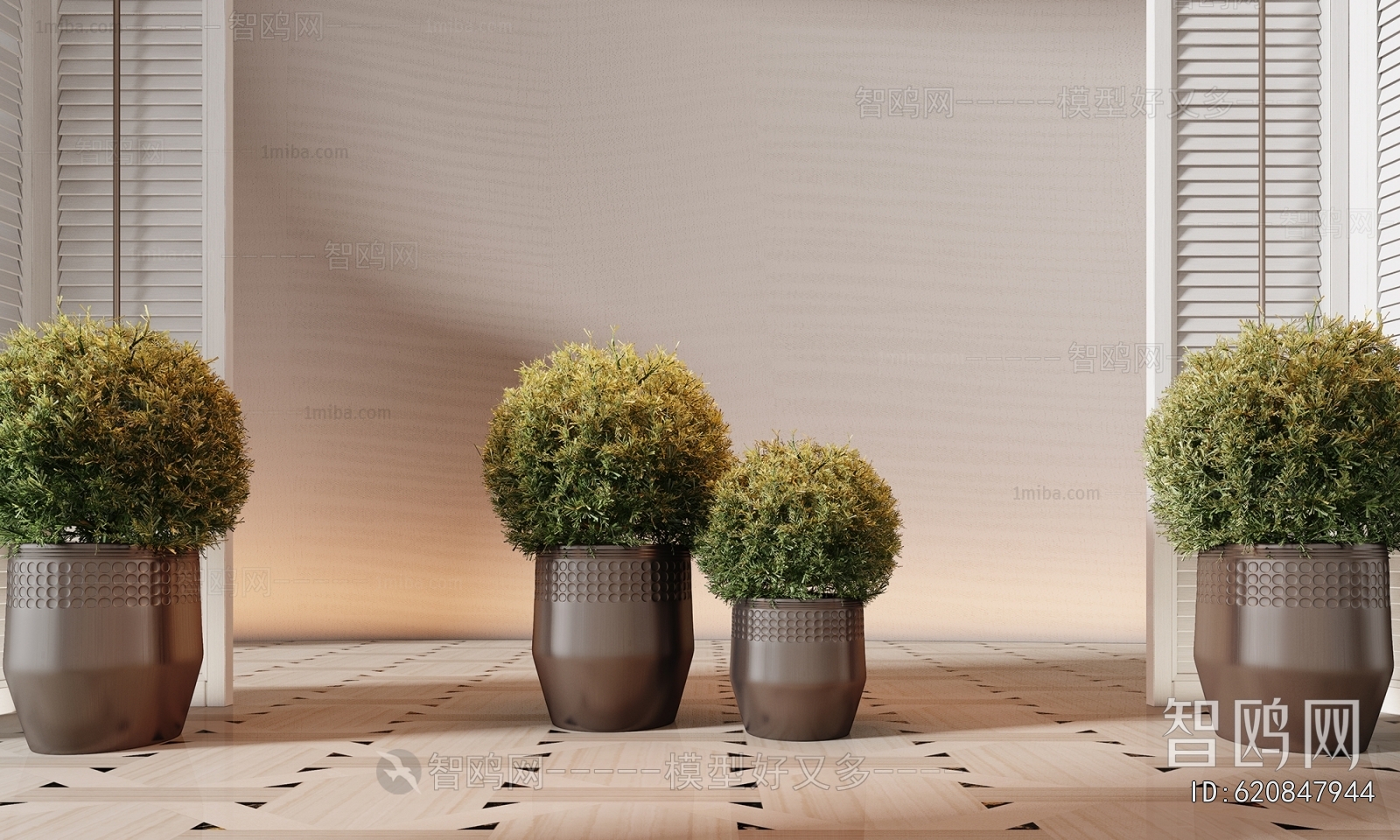 Modern Ground Green Plant Potted Plants
