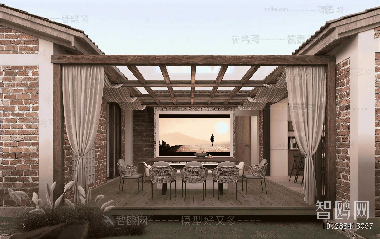 New Chinese Style Courtyard/landscape