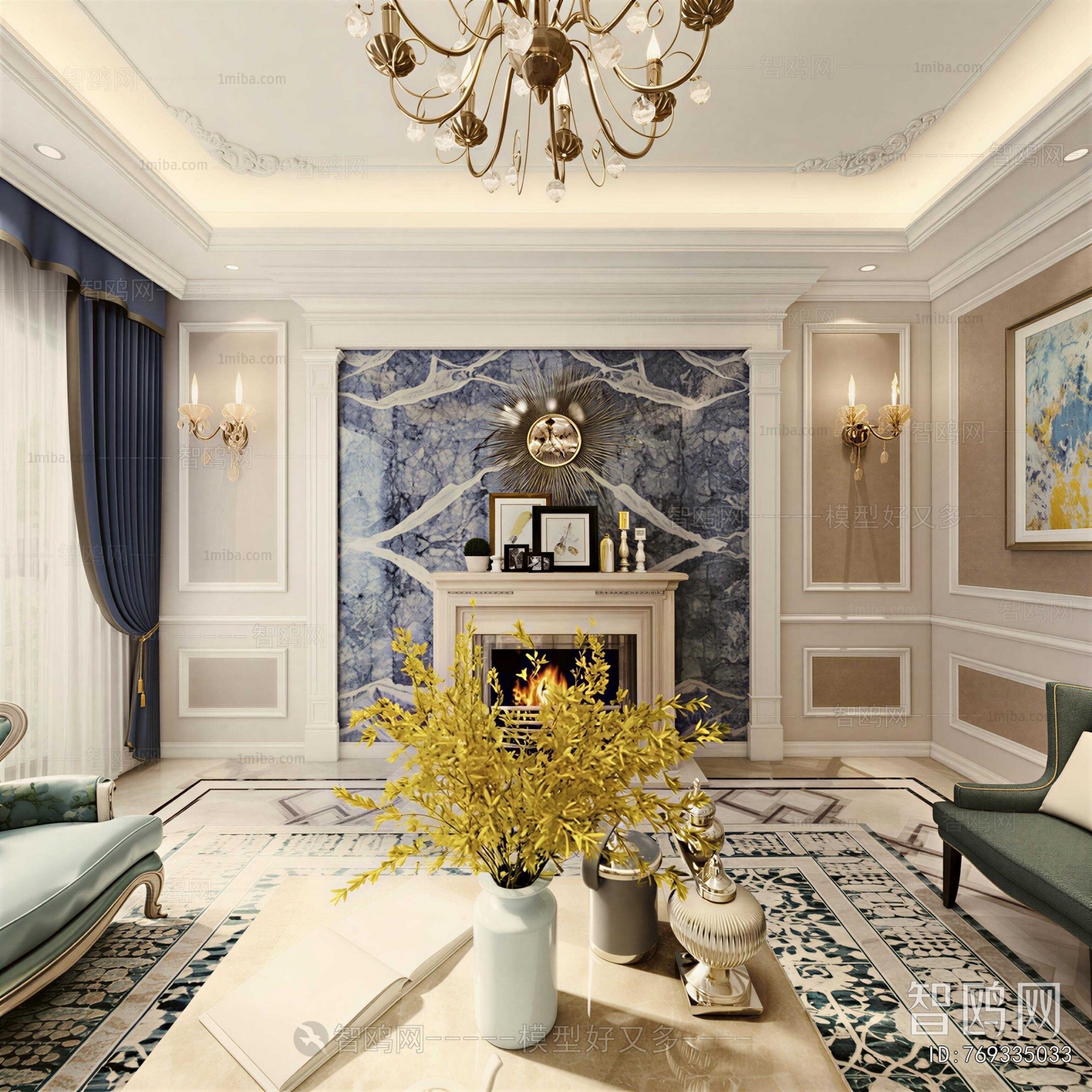 American Style A Living Room
