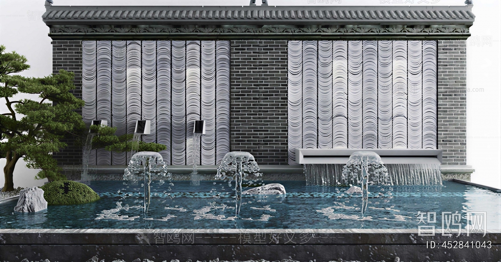 New Chinese Style Rockery Waterscape