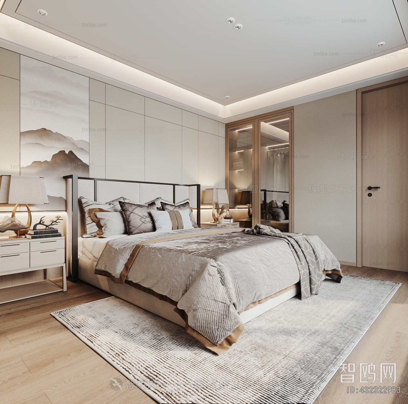 New Chinese Style Bedroom